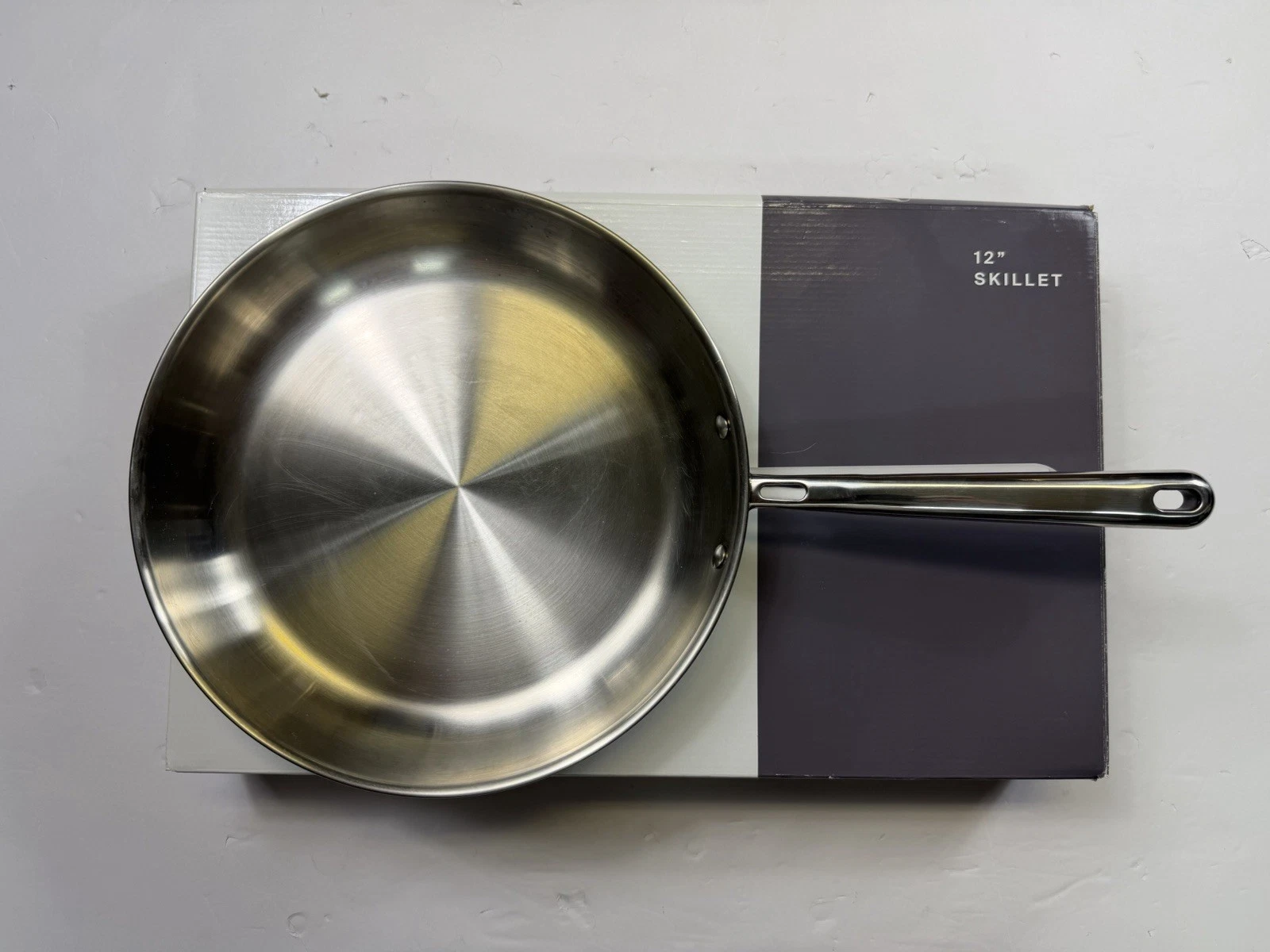 Misen 12 Stainless Steel Frying Pan - Induction, Gas, Electric - Oven Safe