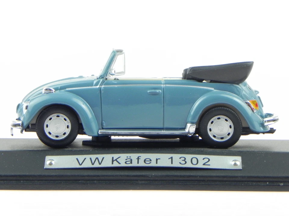 VW Beetle Käfer 1302 Convertible azul claro diecast modelcar Atlas 1:43 Foto 2 de 4