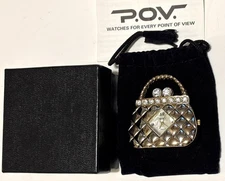 POV Purse Desk Clock Works Perfect New In Open Box