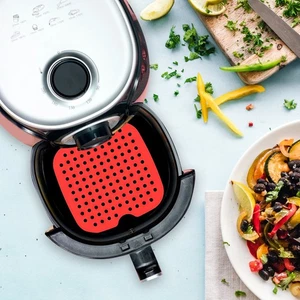 1Pc Air Fryer Liner Silicone Non-Stick Mat Perforated Baking Mat Kitchen Gadget