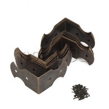 20pcs C070 Small Brass Antique Vintage Decor Corner Bracket Guard