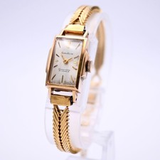 SEIKO SOLAR DIASHOCK Ladies Wristwatch Gold Timepiece Authentic Genuine