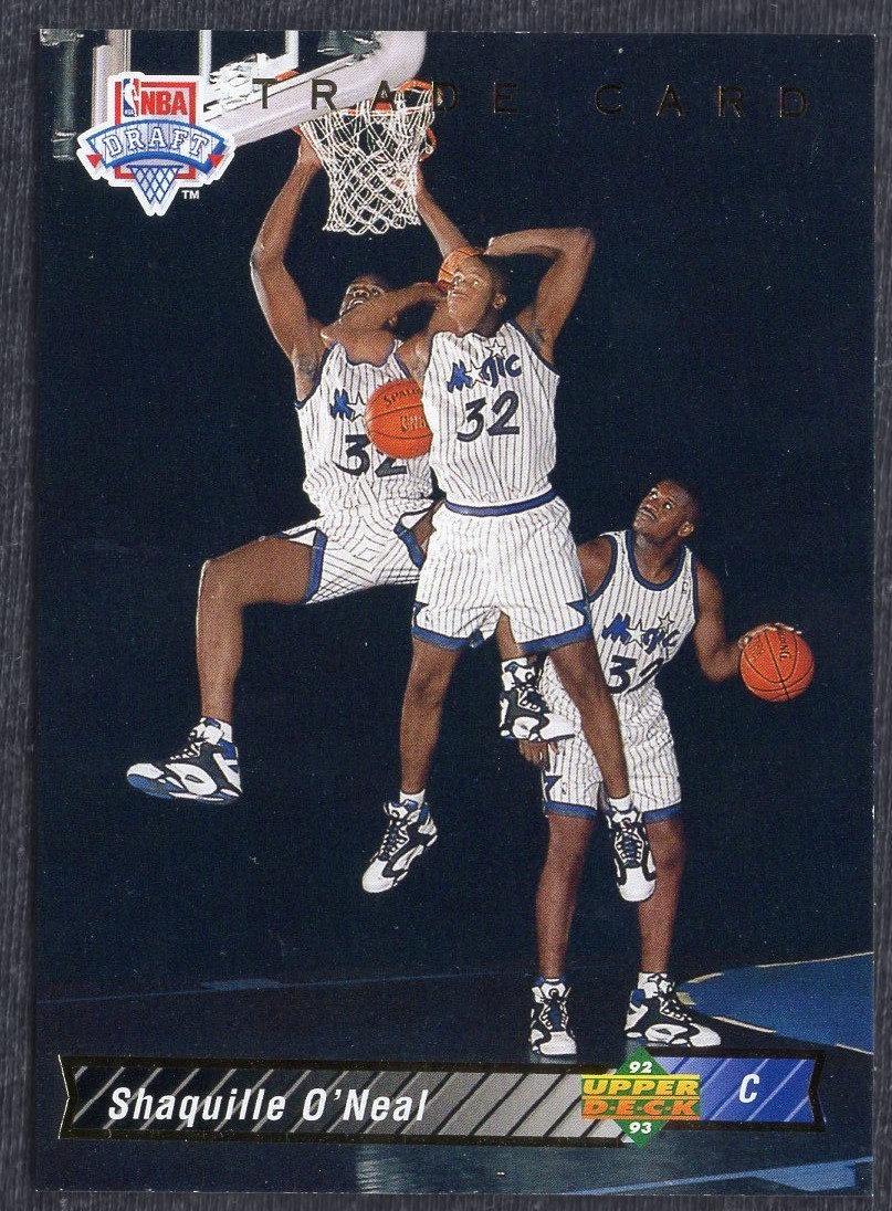 1992-93 Upper Deck Trade Card #1b Shaquille O'Neal RC Rookie Card