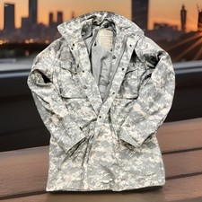 US Army Cold Weather Field Coat Jacket Mens Medium X-Long ACU UCP Digital Camo
