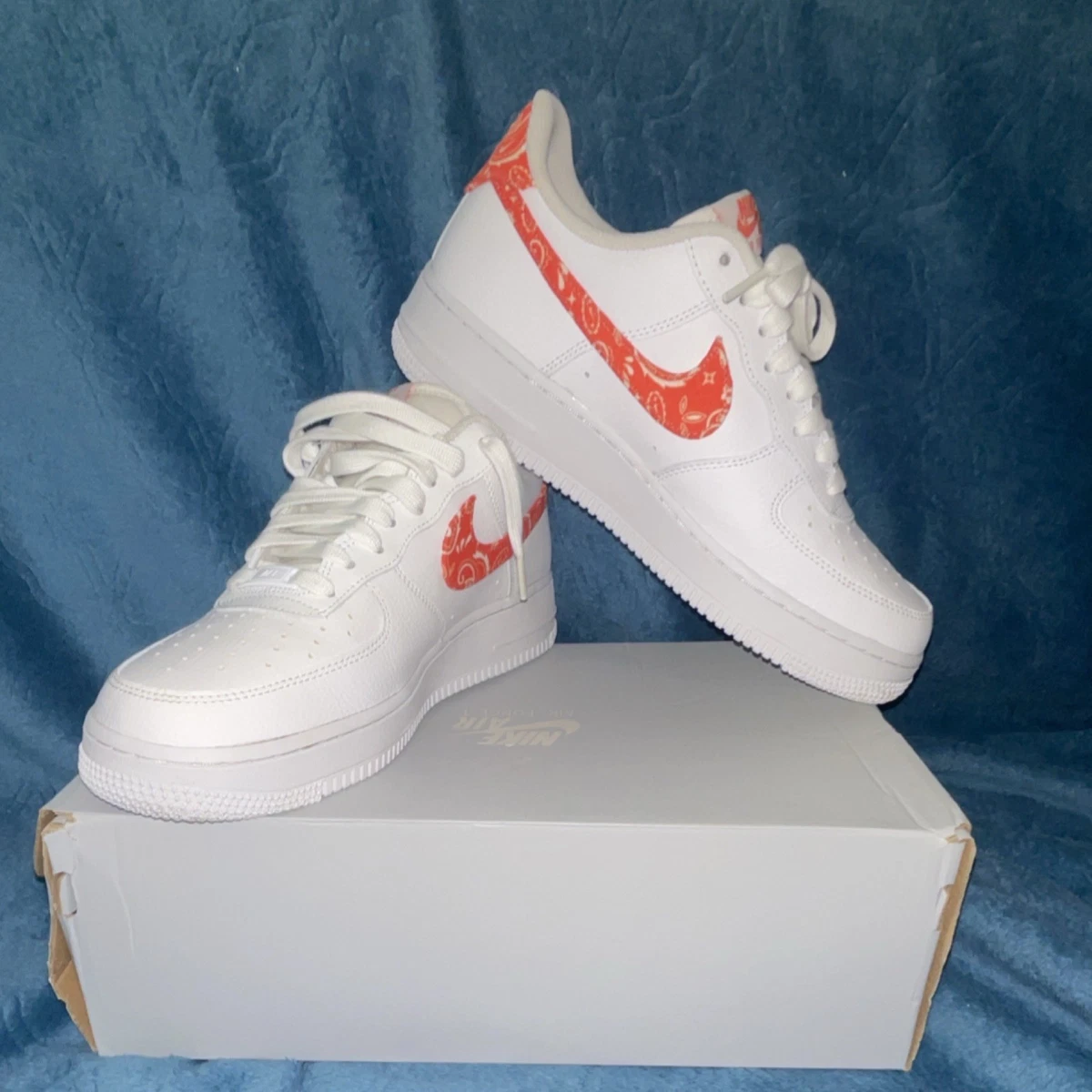 Nike Air Force 1 '07 Rush Orange Paisley W | eBay