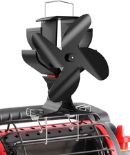 Signstek Wood Stove Fan,Heat Powered Heater Fan with Hook for Indoor Outdoor Pro