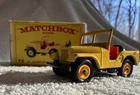 Vintage Lesney Matchbox #72 Standard Jeep Diecast Car Yellow with Box, England