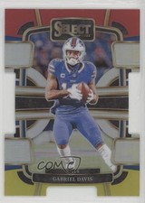 2023 Panini Select Concourse Red & Yellow Prizm Die-Cut Gabriel Davis #11 05cr
