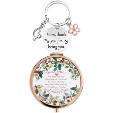 Mother Keychain from Daughter Son, 2 pcs Mom Keychain Mother Keyring Mom Birt...