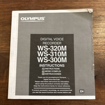 Olympus WS-300M 310M 320M Digital Voice Recorder Instruction Manual