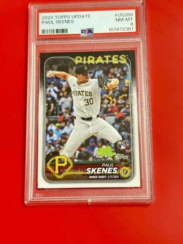 2024 Topps Update Series - Rookie Debut #US288 Paul Skenes (RC) PSA 8