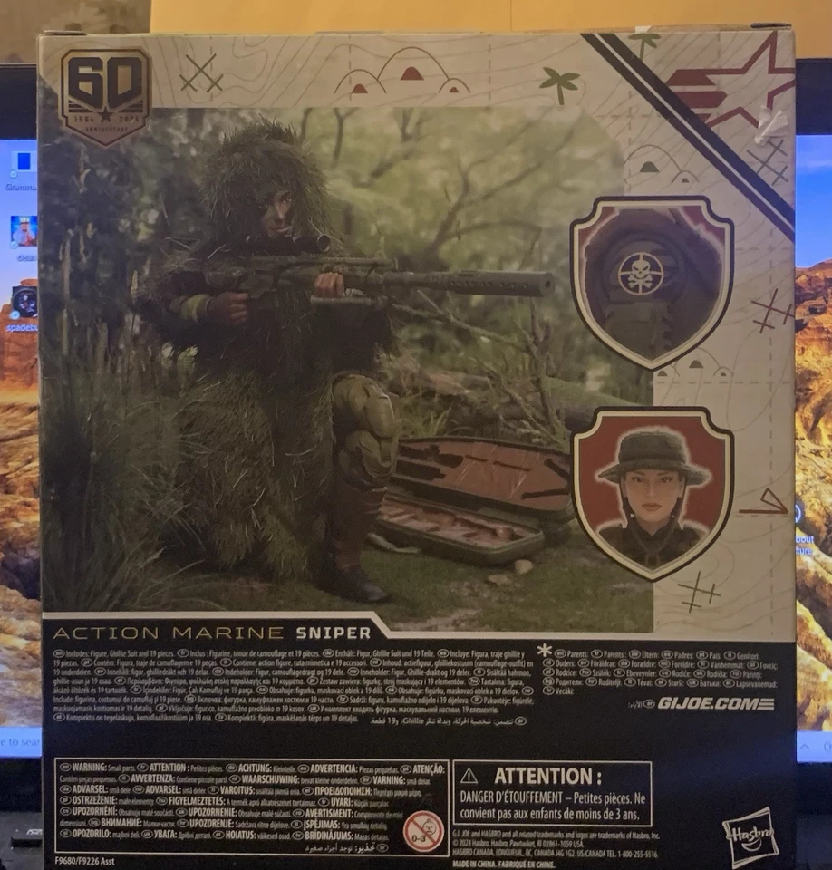 G.I. Lote Joe Classified Series 60th Anniversary Edition Marine Sailor Pilot Novo - Imagem 3 de 4