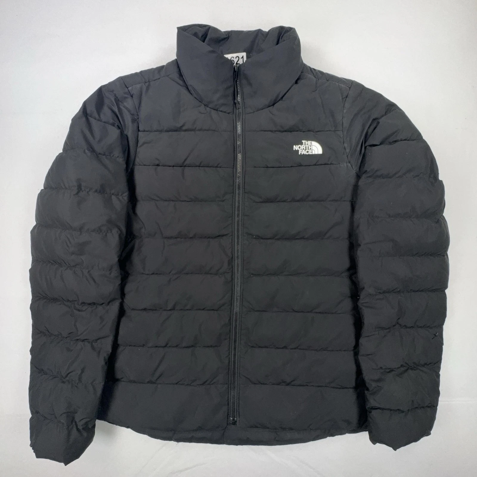 The North Face Jacket Womens Medium Black Down Puffer Full Zip Logo Insulated