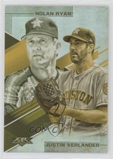 2019 Topps Fire Lasting Legacies Gold Minted Nolan Ryan Justin Verlander HOF e8a