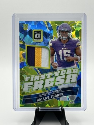 2024 Donruss Optic First Year Fresh Dallas Turner Patch RC /49 Vikings #FYF-DTR