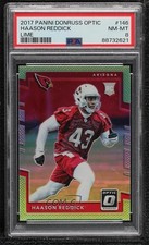 2017 Donruss Optic Rookies Lime Green Prizm Haason Reddick #146 PSA 8 14t3