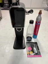 SodaStream Art Sparkling Water Maker Black Art-001 With Manual And CO2 Cylinder