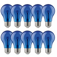 10 X Paulmann Led Leuchtmittel A60 Birnenform 1W E27 Klar Blau Party Lampe Bunt