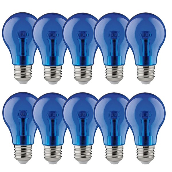 10 X Paulmann Led Leuchtmittel A60 Birnenform 1W E27 Klar Blau Party Lampe Bunt-image