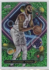 2023 Topps Cosmic Chrome Green Space Dust Refractor 18/75 Karl-Anthony Towns 7y2