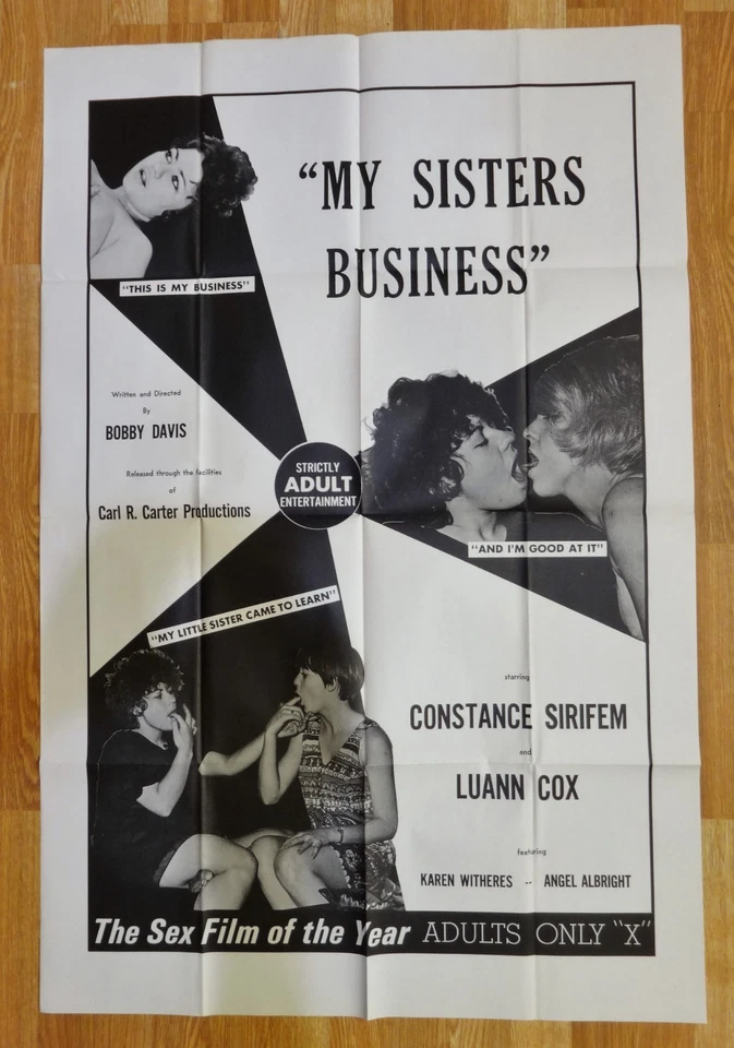 MY SISTERS BUSINESS - LuAnn Cox - 27x41" 1970 Original XXX Adult Movie Poster - Bild 1 von 1