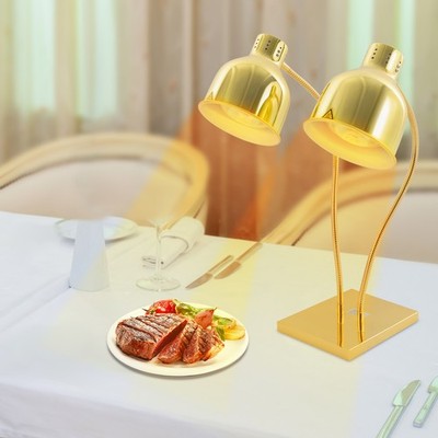 Food Insulation Lamp 500w 2-head Warming Light Portable Electric Heating Lamp