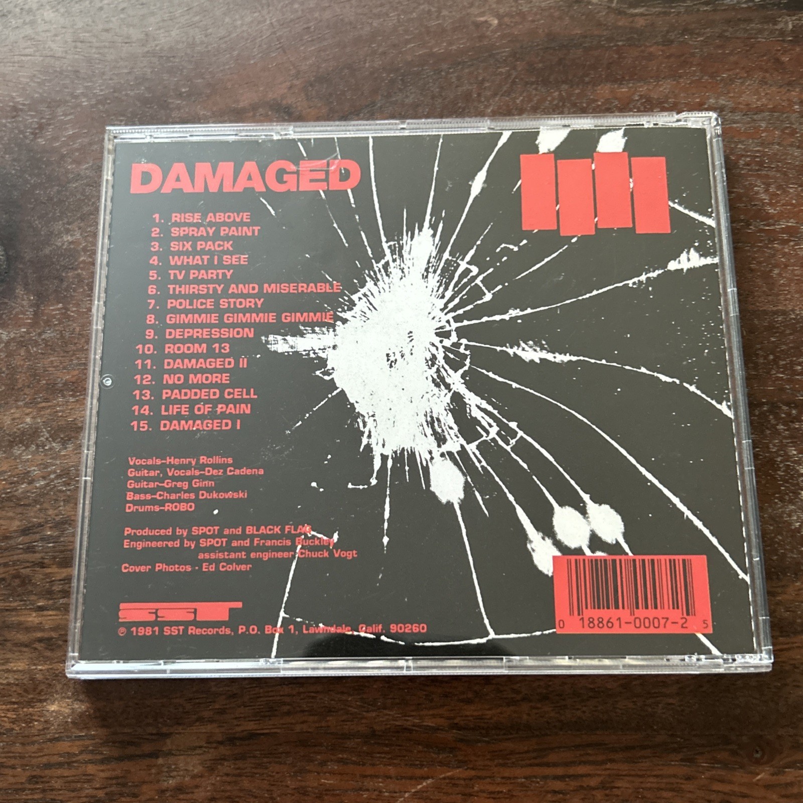 Black Flag – Damaged , CD (SST Records – SST CD 007)