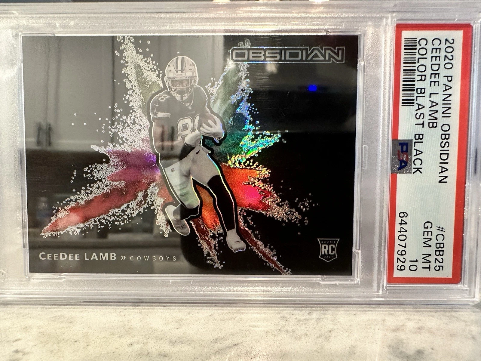 CeeDee Lamb Panini Obsidian Color Blast Black #CBB25 Base