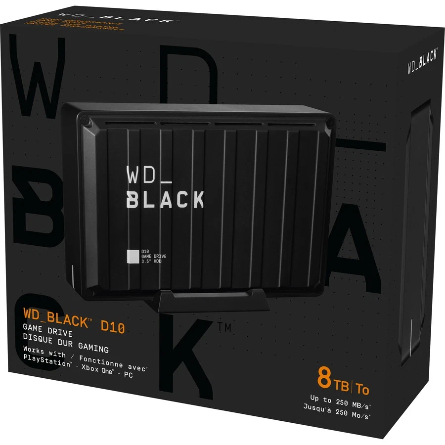 WD Black D10 WDBA3P0080HBK 8 TB Desktop Hard Drive - External - Black - Image 3 of 3