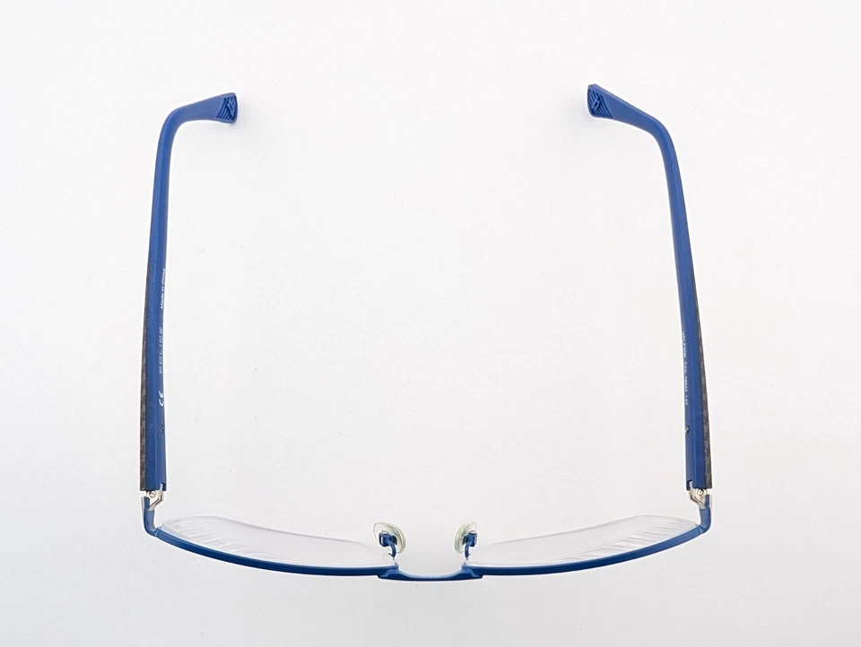 Gafas de policía, solo marcos, VPLF50K 08M3, 57-17-145, metal, azul/plateado Foto 3 de 4