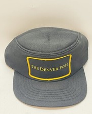 Vintage Denver Post Snapback Hat Insulated Black Patch Cap
