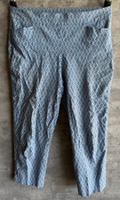 Chicos So Slimming Brigitte Blue Ocean Slim Ankle Pants Size 10