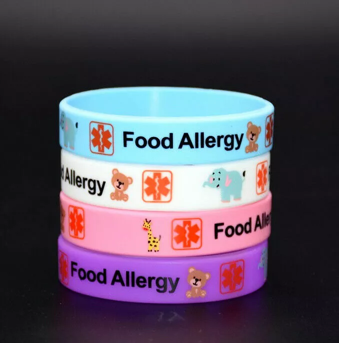 1PC Peanut Allergy Silicone Wristband for Emergency Medical Alert Rubber  Cuff Bracelets - AliExpress