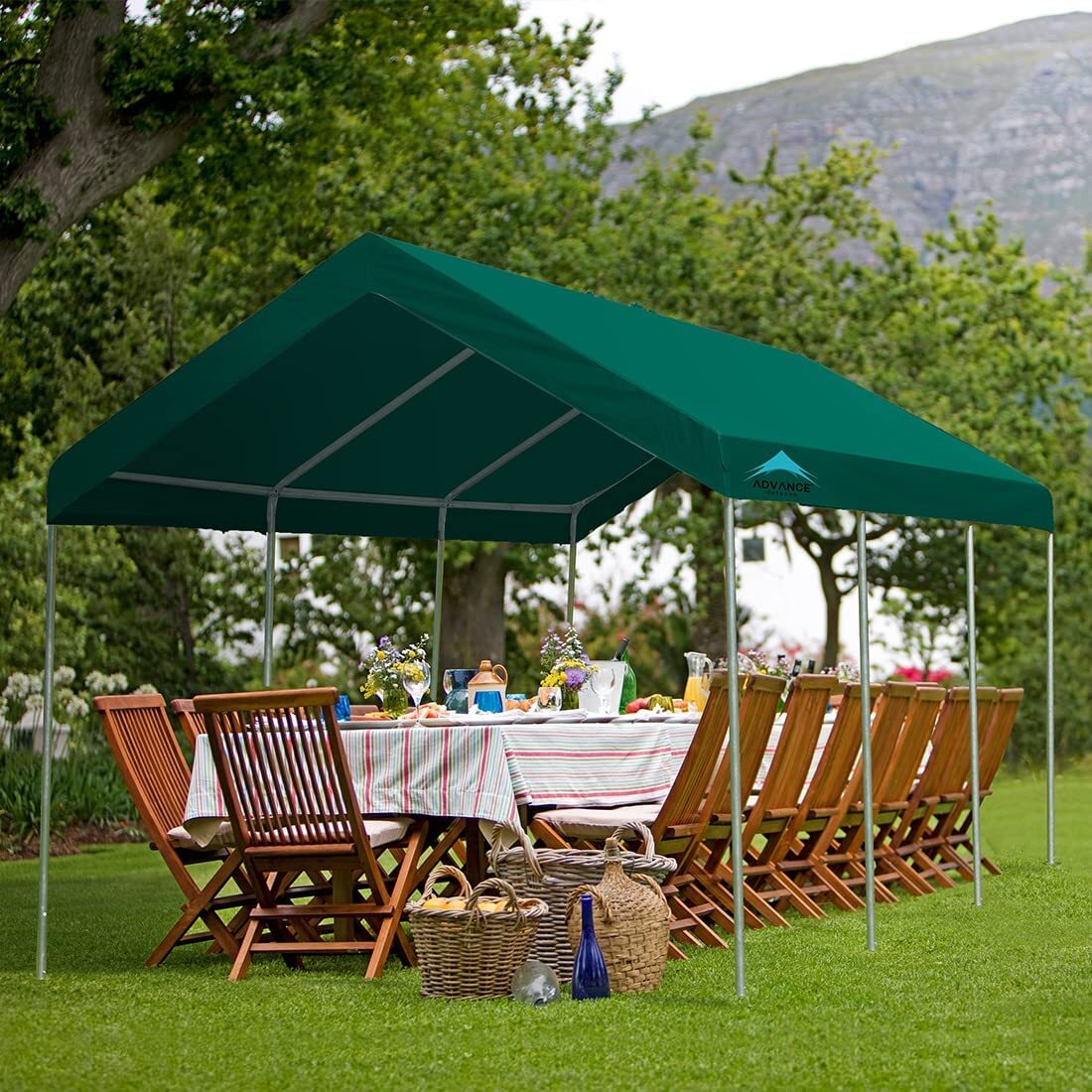 ADVANCE OUTDOOR Adjustable Carport 10x20FT Garden Canopy Garage