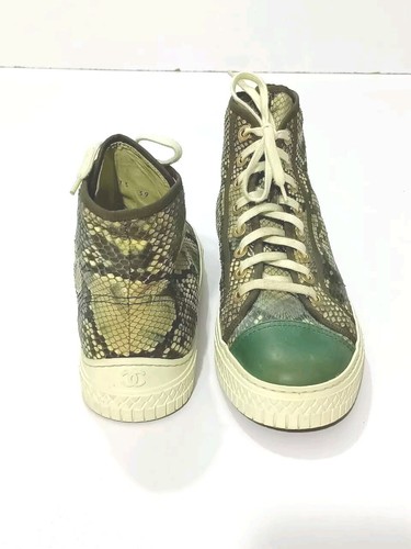 CHANEL HIGH-TOP MULTICOLOUR SNEAKERS SIZE, EU39, US8.5 - Picture 8 of 21