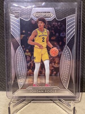 JORDAN POOLE 2019 PANINI PRIZM DRAFT RC #28 ROOKIE CARD WARRIORS ...