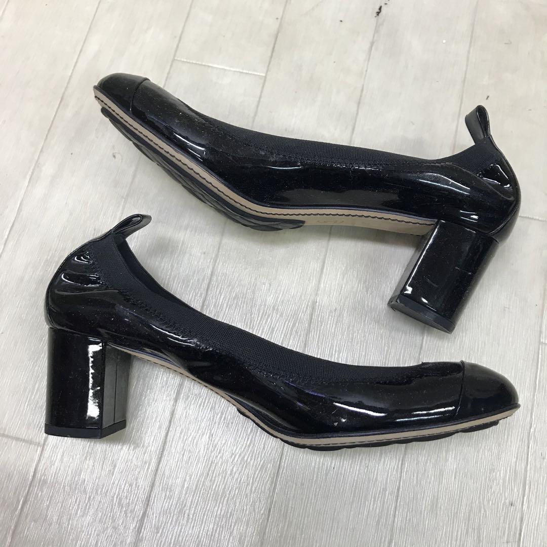 靴 CHANEL Backside Coco Mark Patent Pumps CHANEL Coco Mark Patent Leather Heel Pumps 21.5 | eBay