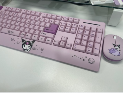 Sanrio Hello Kitty, Kuromi Palm-Rest Wireless Keyboard Mouse Set KOREA - Picture 6 of 6
