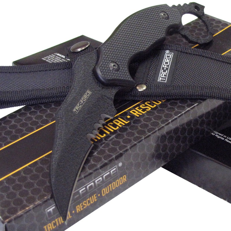 Tac-Force Karambit Fixed Blade Knife - 9 1/4" Ov Tactical Military Combat Sheath