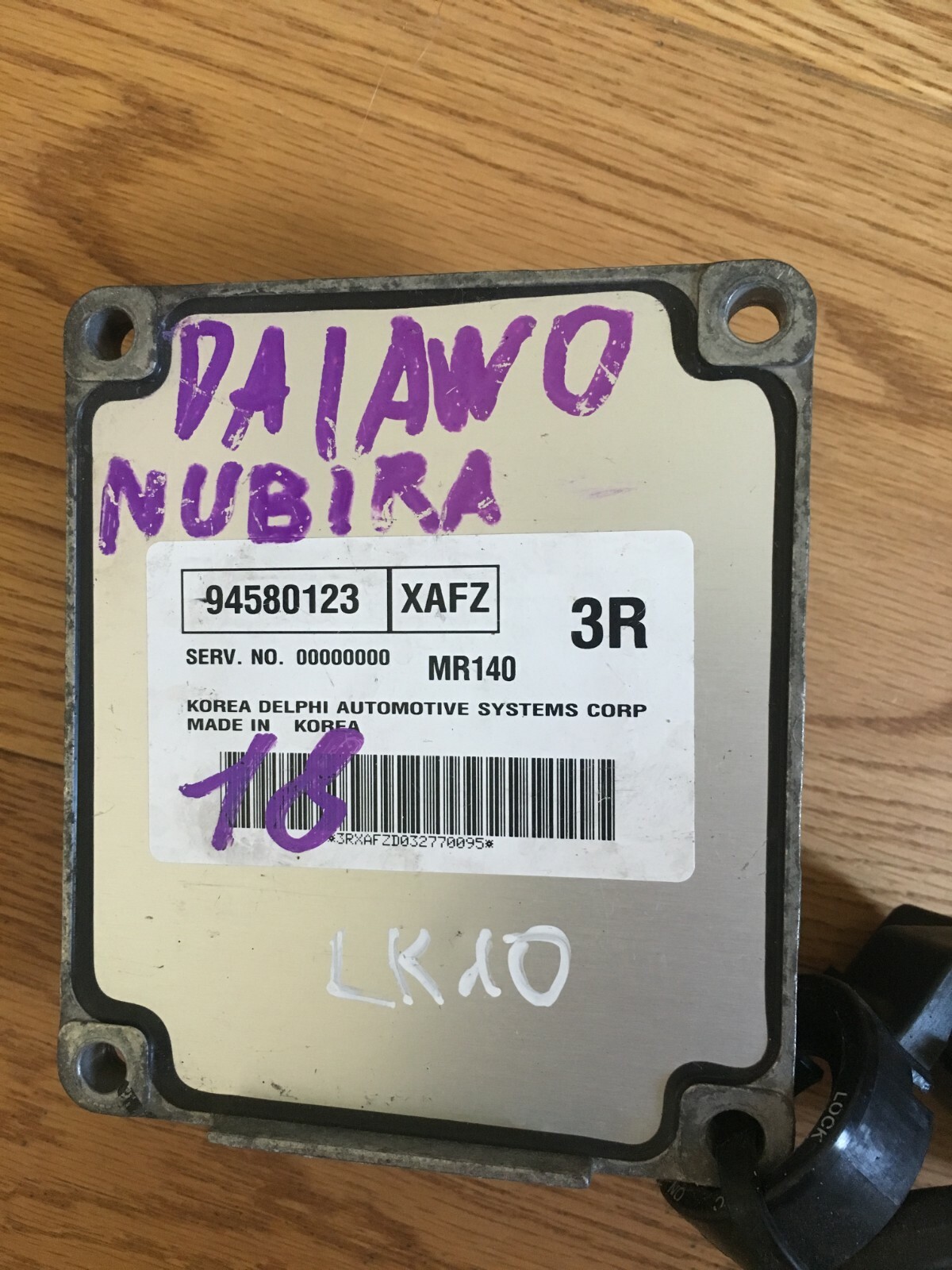 94580123 XAFZ DAEWOO LACCETI/CHEVROLET NUBIRA 1.8 SET ENGINE ECU 