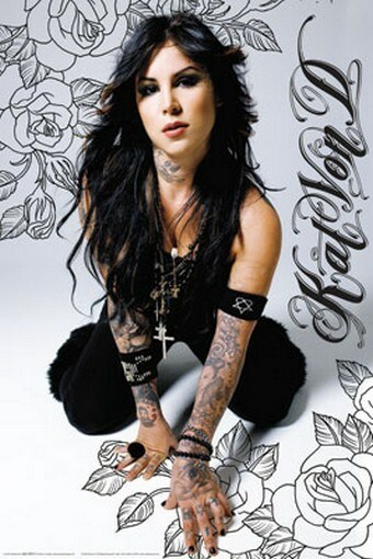 KAT VON D SEXY POSTER - Miami Ink -BED OF ROSES -TATTOO | eBay