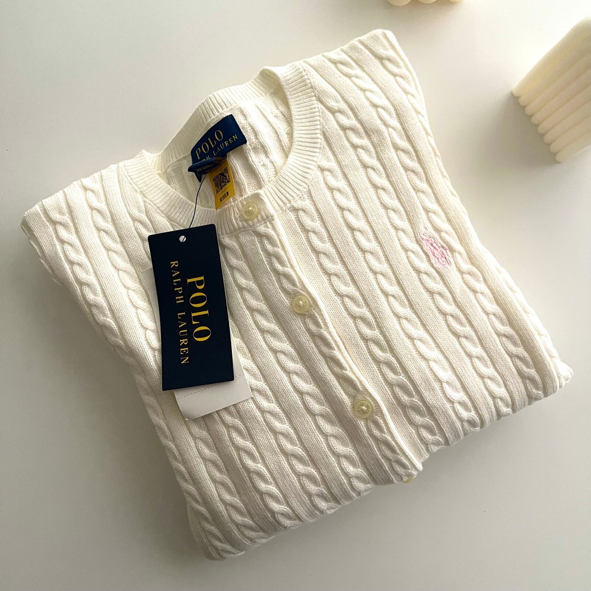 トップス louren mini pocket knit cardigan POLO RALPH LAUREN GIRLS MINI-CABLE COTTON CARDIGAN (L(12-14