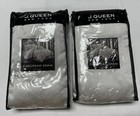 J. Queen Euro Pillow Sham Case Eleanora Silver 26” X 26” Set Of 2 New