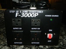 NEW "F-3000" Step Up Step Down Transformer