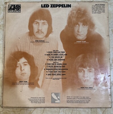 Led Zeppelin 1 Silver Stripe Red Plum 1st UK Pressing 1969 Plays