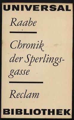 Wilhelm Raabe Chronik der Sperlingsgasse 