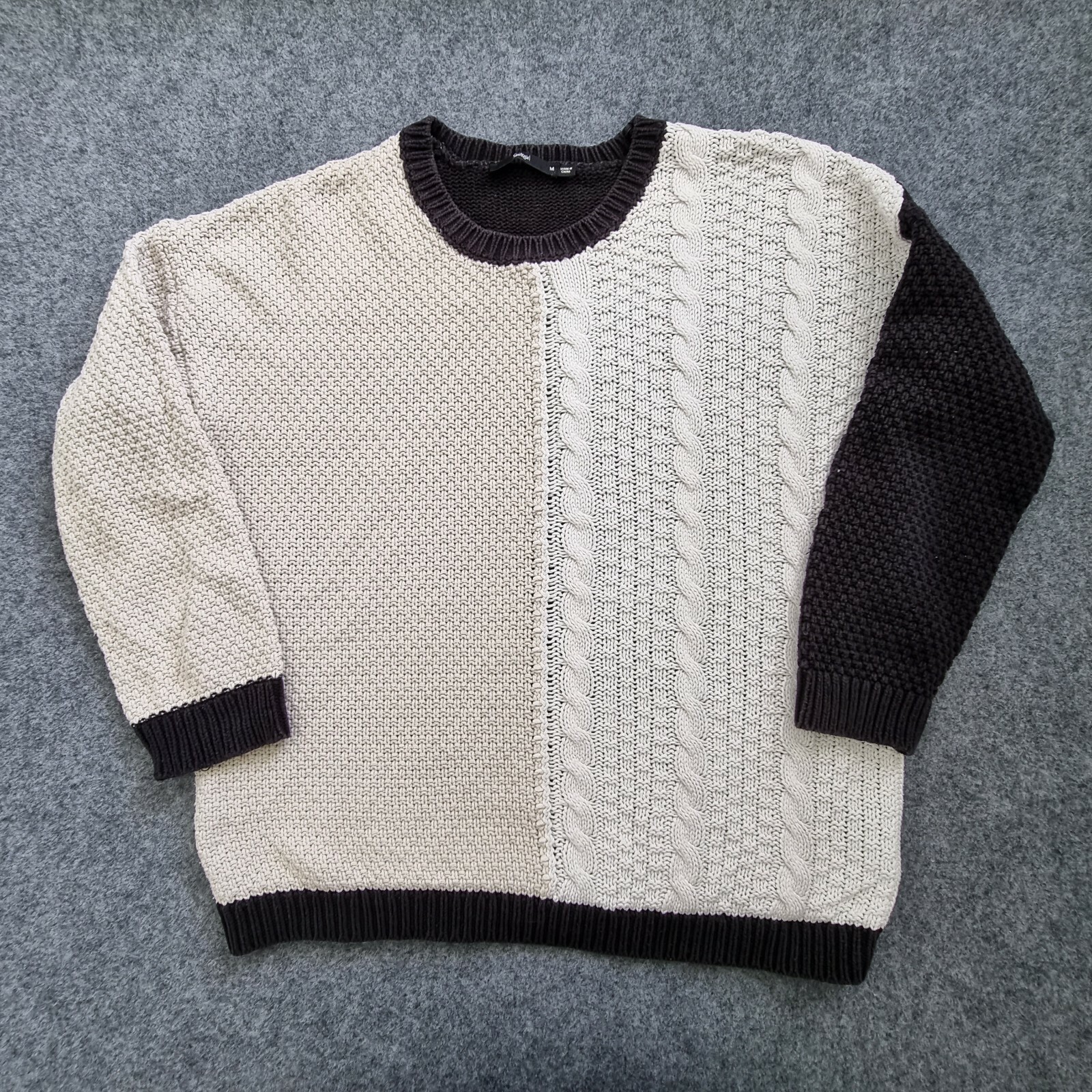 Sportsgirl Jumper Womens MEDIUM Ivory adult knit sweater warm Crew Neck