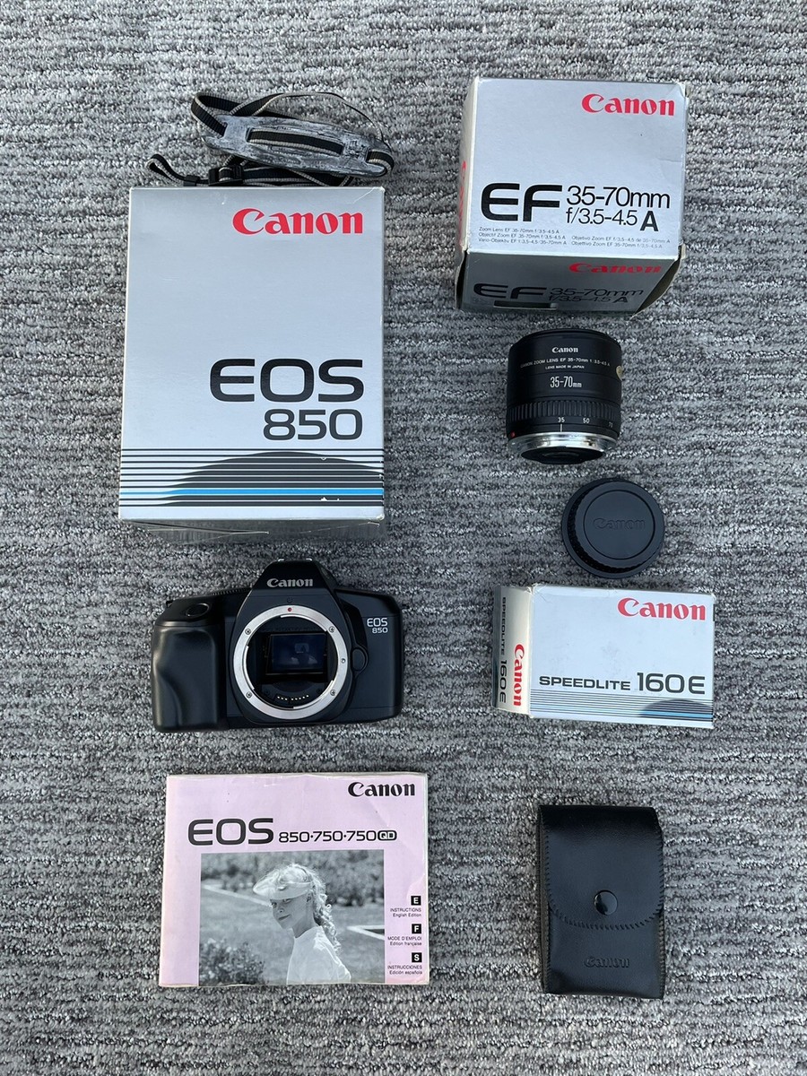 CANON EOS850　EF35-70mm付き CANON EOS 850 Film Camera, EF 35-70mm Lens/Cover, Speedlite 160E