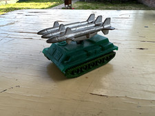 Vintage Soviet Army Rocket launcher with three rocket Toy USSR