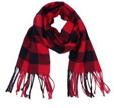 Winter Kids Scarf Warm Shawls Scarves Parent-child Scarf Womens Red Black